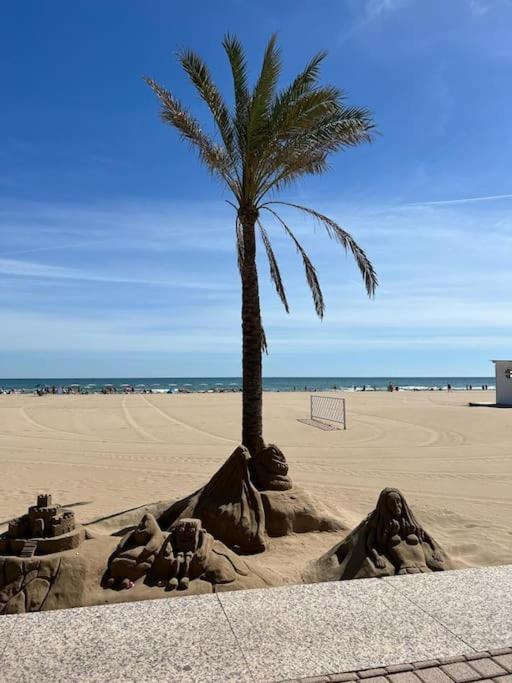 Apartamento 1ª Linea De Playa - Con Piscina Y Parking Playa de Gandia Luaran gambar